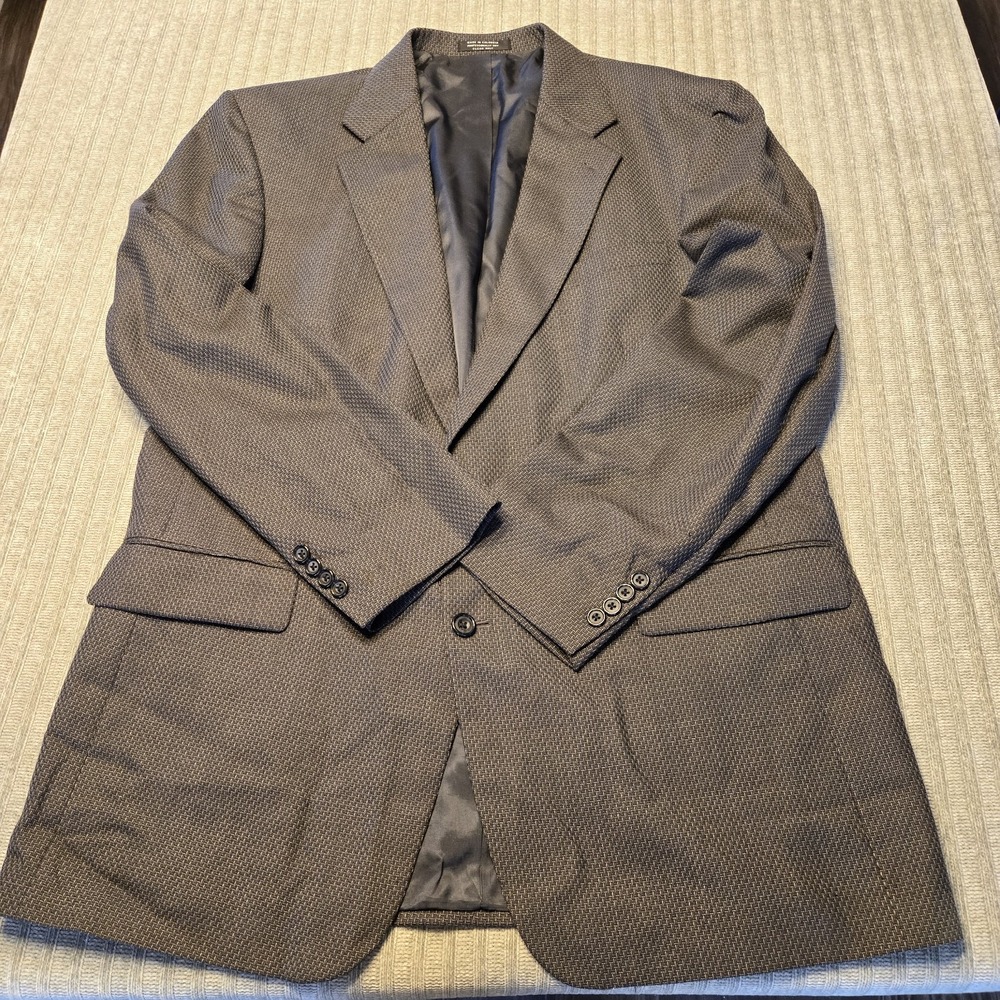 Men's Baracuta 100% Wool Blazer Jacket 46L Black & Olive